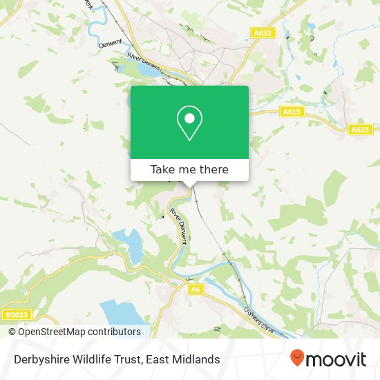 Derbyshire Wildlife Trust map