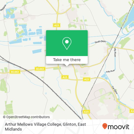 Arthur Mellows Village College, Glinton map