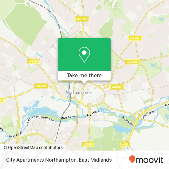 City Apartments Northampton map