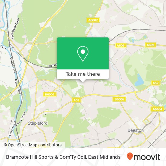 Bramcote Hill Sports & Com'Ty Coll map