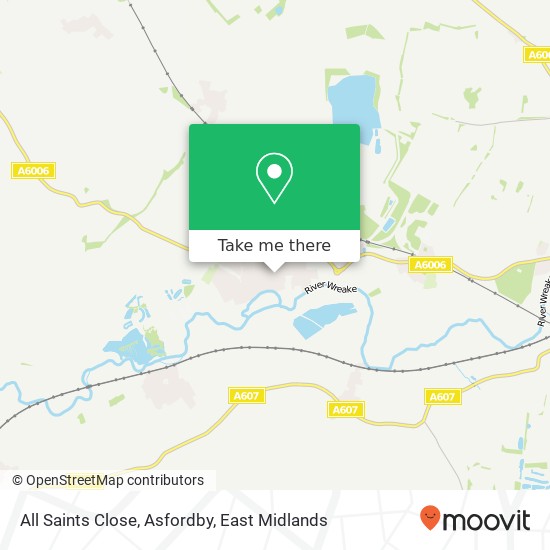 All Saints Close, Asfordby map