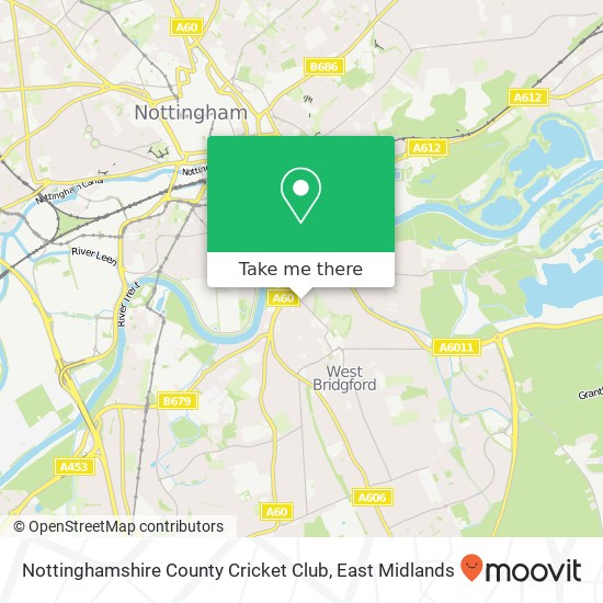 Nottinghamshire County Cricket Club map