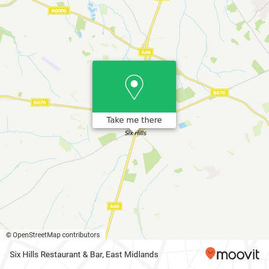 Six Hills Restaurant & Bar map