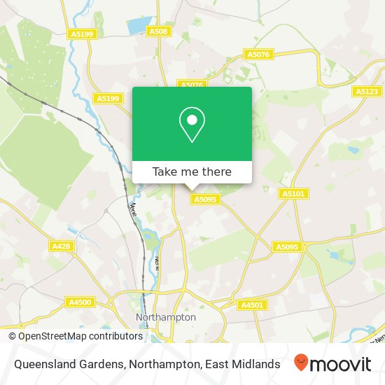 Queensland Gardens, Northampton map