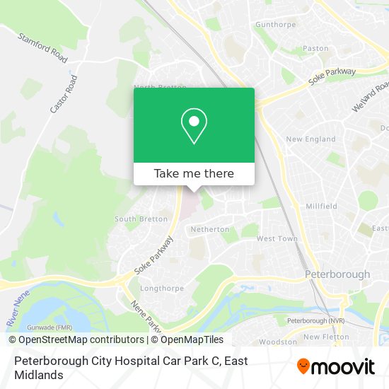 Peterborough City Hospital Car Park C map