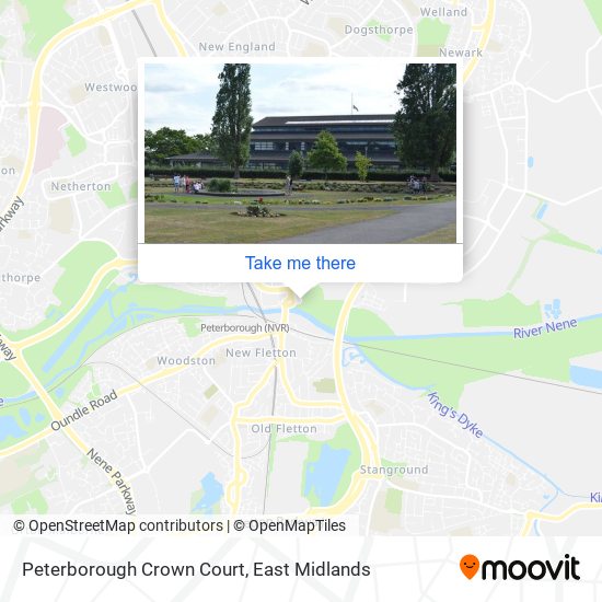 Peterborough Crown Court map