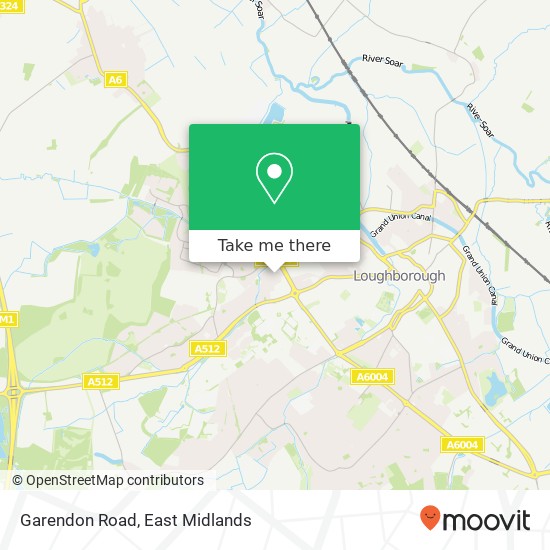 Garendon Road map