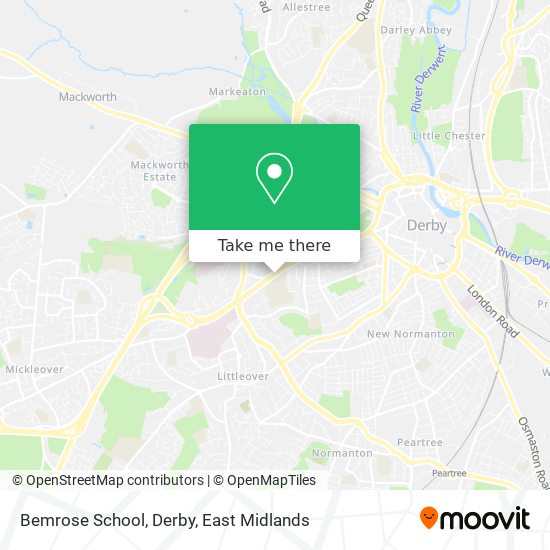 Bemrose School, Derby map