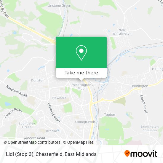Lidl (Stop 3), Chesterfield map
