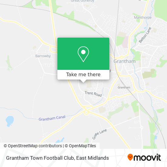 Grantham Town Football Club map