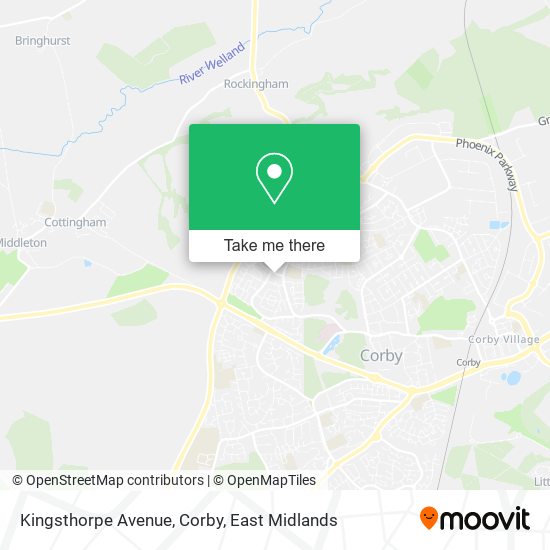 Kingsthorpe Avenue, Corby map
