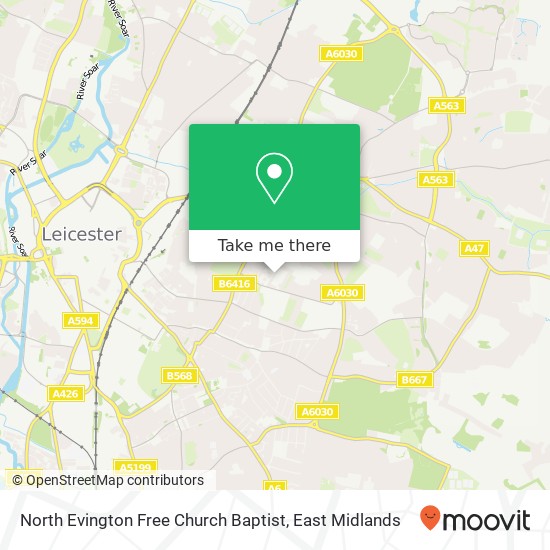 North Evington Free Church Baptist map