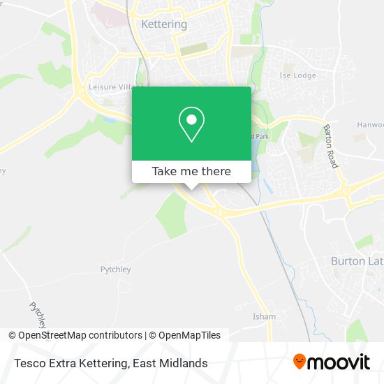 Tesco Extra Kettering map