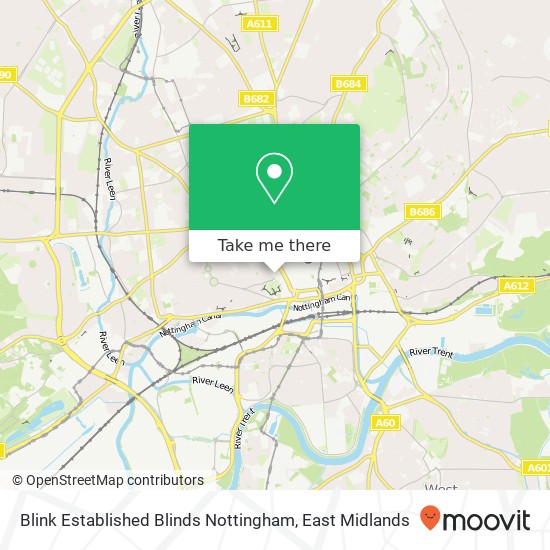 Blink Established Blinds Nottingham map