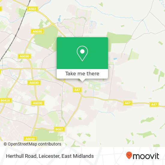 Herthull Road, Leicester map