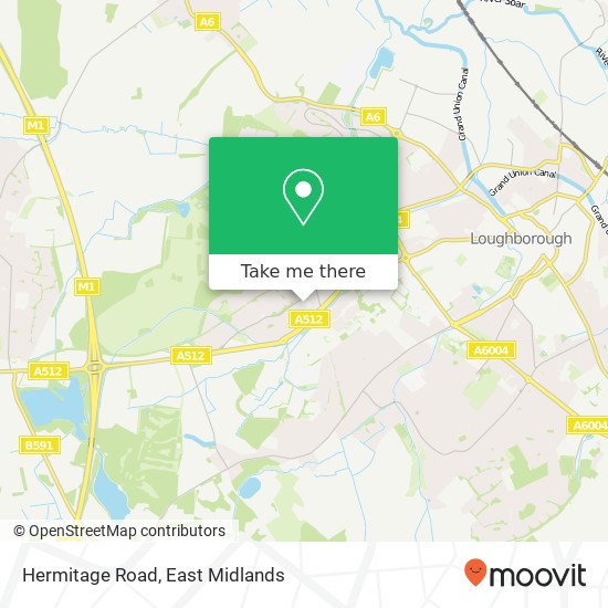 Hermitage Road map