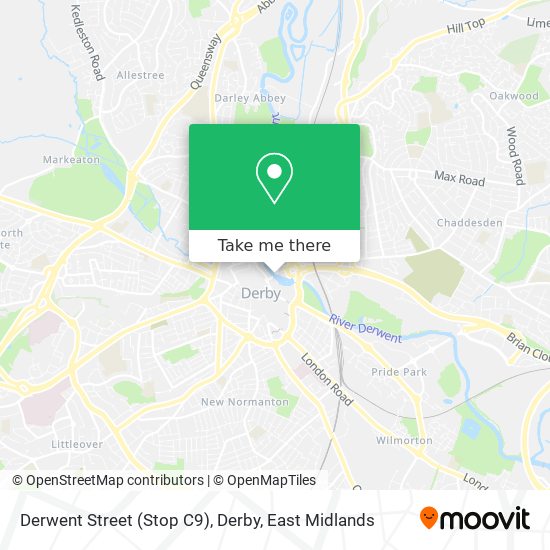Derwent Street (Stop C9), Derby map