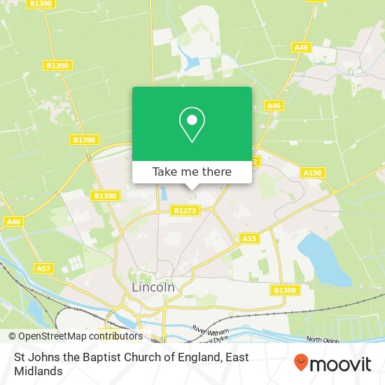 St Johns the Baptist Church of England map