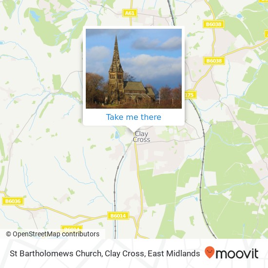 St Bartholomews Church, Clay Cross map