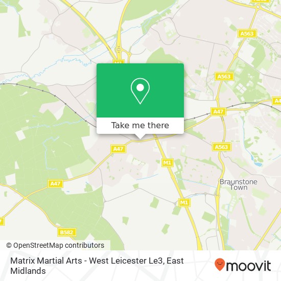 Matrix Martial Arts - West Leicester Le3 map