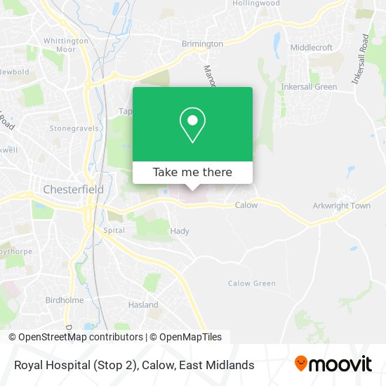 Royal Hospital (Stop 2), Calow map