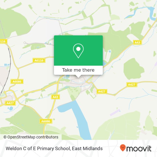 Weldon C of E Primary School map