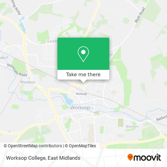 Worksop College map
