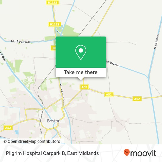 Pilgrim Hospital Carpark B map