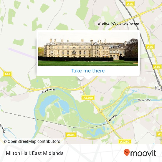 Milton Hall map
