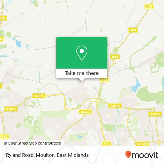 Ryland Road, Moulton map