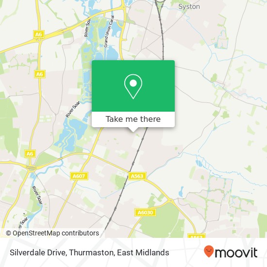 Silverdale Drive, Thurmaston map