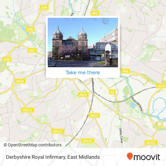 Derbyshire Royal Infirmary map