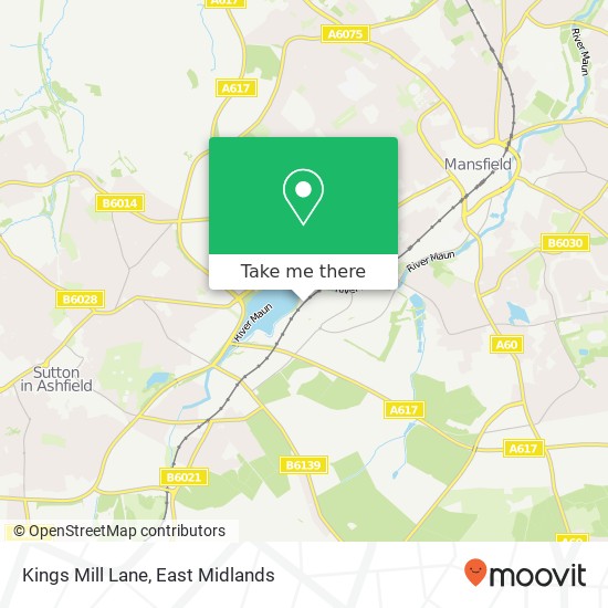 Kings Mill Lane map