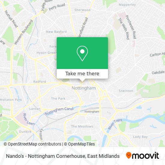 Nando's - Nottingham Cornerhouse map
