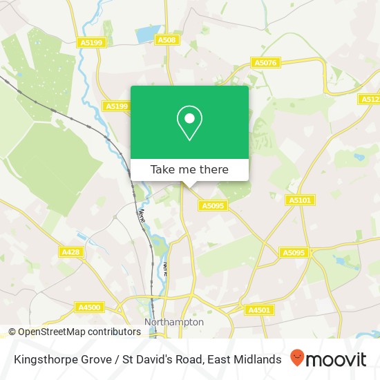 Kingsthorpe Grove / St David's Road map