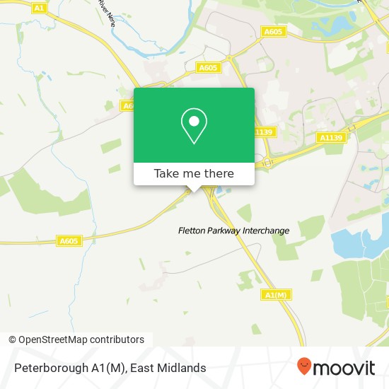 Peterborough A1(M) map