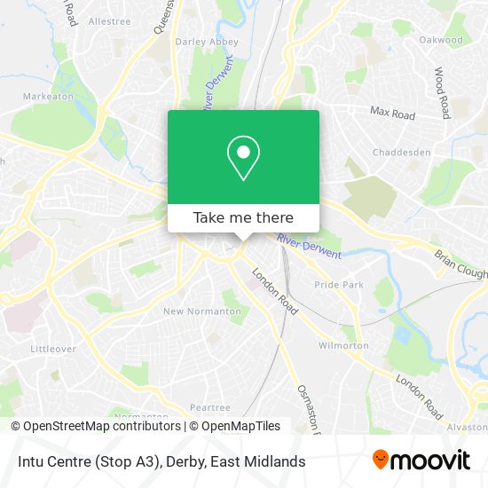 Intu Centre (Stop A3), Derby map