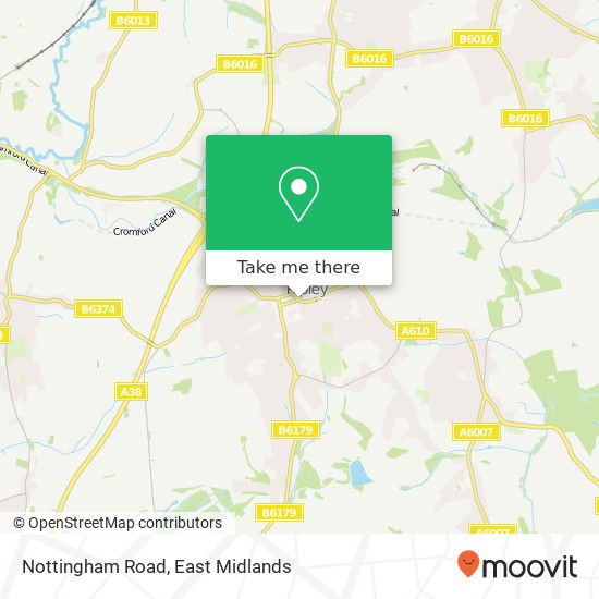 Nottingham Road map