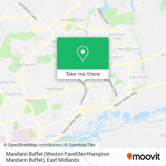 Mandarin Buffet (Weston Favell,Northampton Mandarin Buffet) map