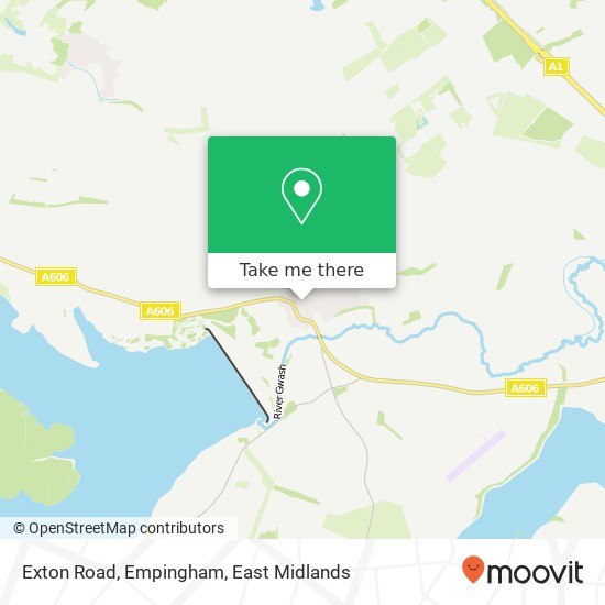 Exton Road, Empingham map