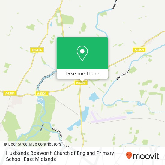 Husbands Bosworth Church of England Primary School map