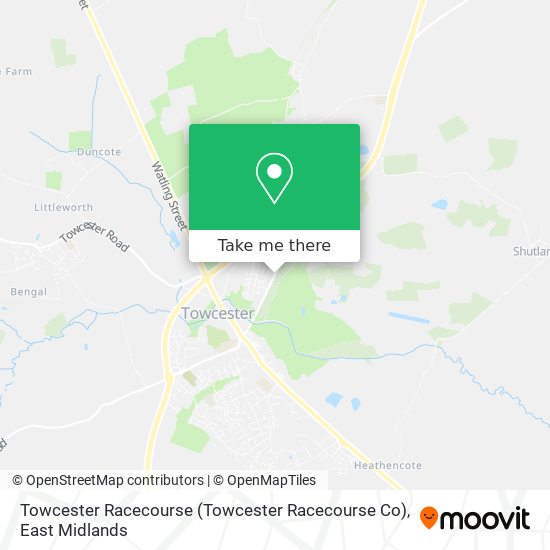 Towcester Racecourse (Towcester Racecourse Co) map