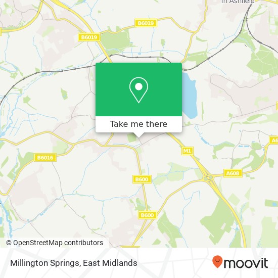 Millington Springs map