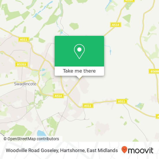 Woodville Road Goseley, Hartshorne map