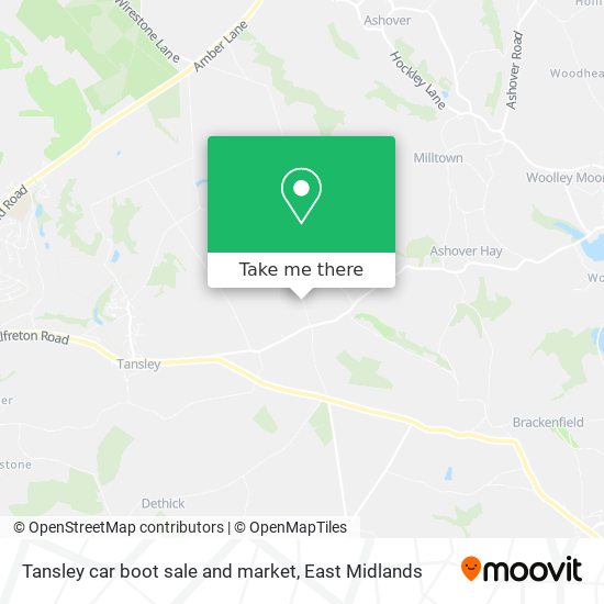 Tansley car boot sale and market map