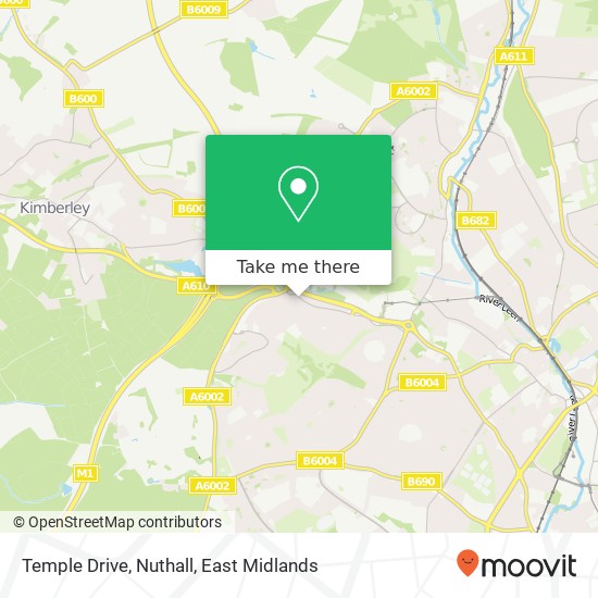 Temple Drive, Nuthall map