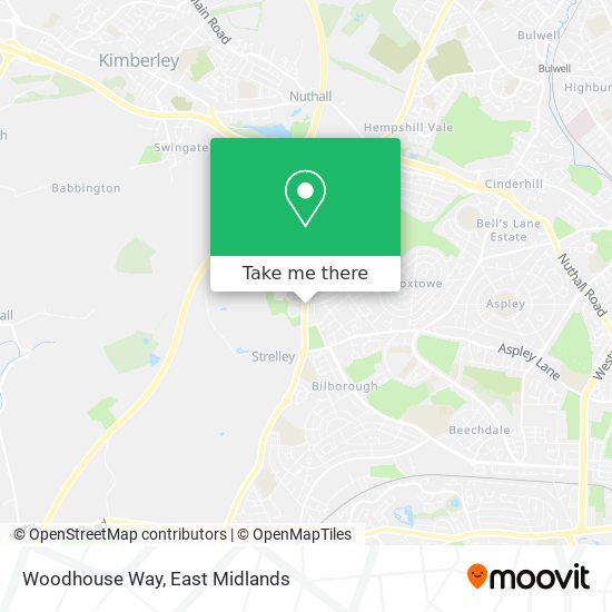 Woodhouse Way map
