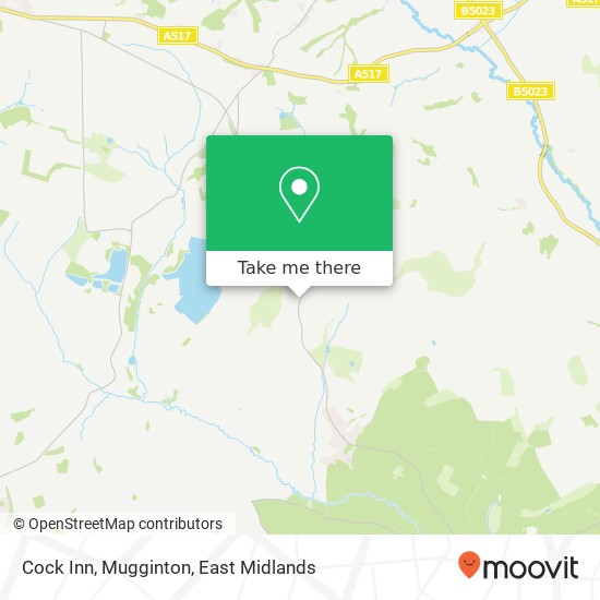 Cock Inn, Mugginton map