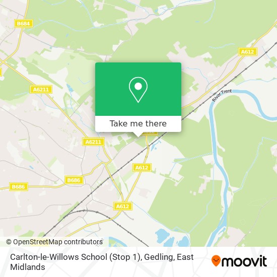 Carlton-le-Willows School (Stop 1), Gedling map