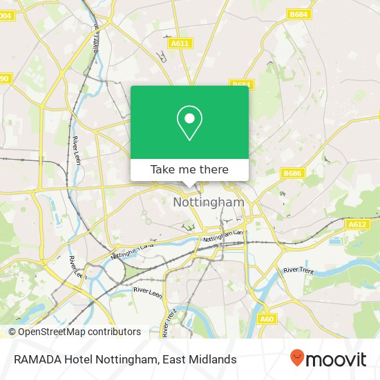 RAMADA Hotel Nottingham map